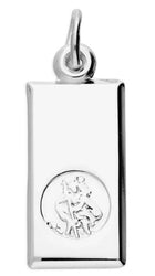 Diamond-Cut Rectangular St Christopher