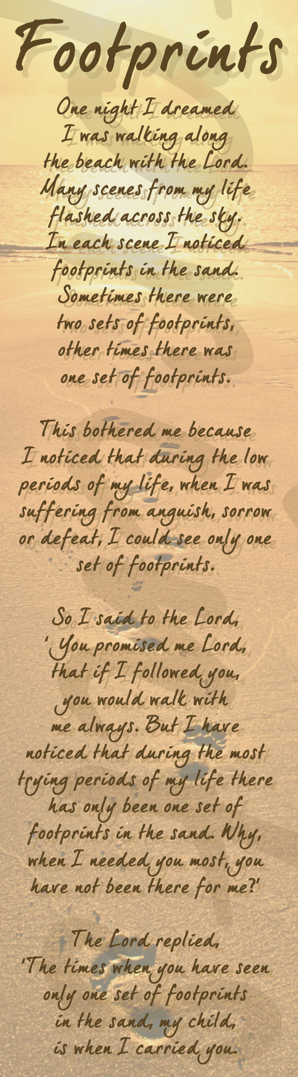 Footprints 2025 Bookmark