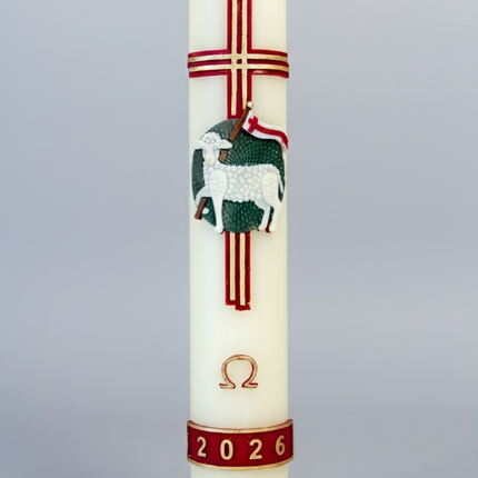 Lamb with Banner Wax Relief