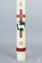 Lamb with Banner Wax Relief
