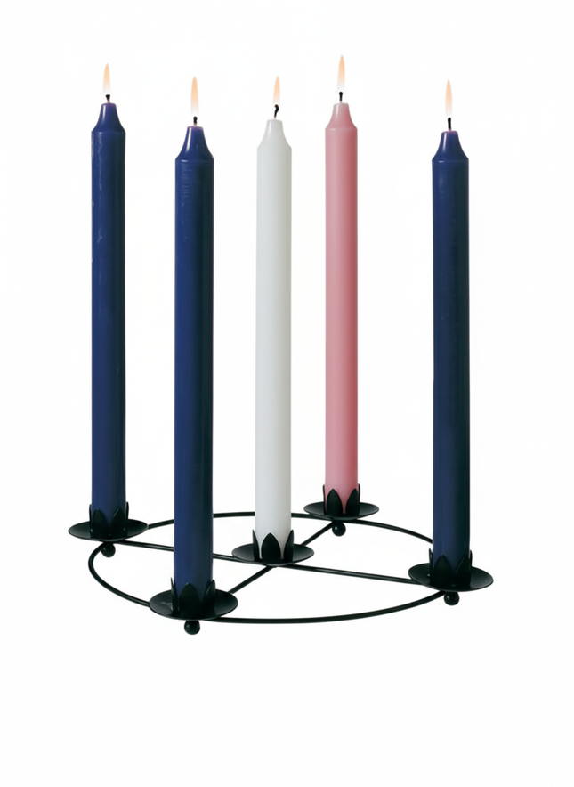 Advent Candles - Purple, Rose & White