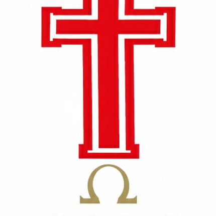 Candle Transfer - Red And White Cross