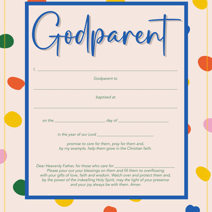 Godparent Certificate - Dots
