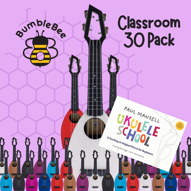 Bumblebee Hive Complete Classroom Ukulele 30 Pack