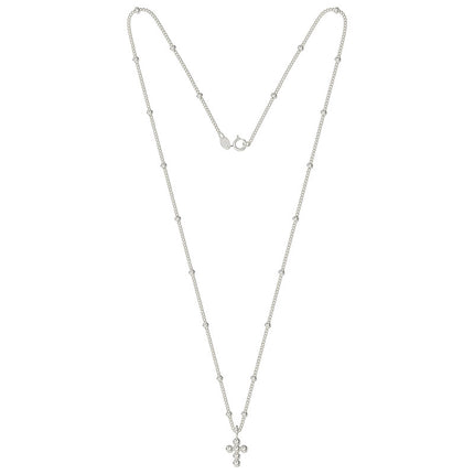 Cross Necklace with Beaded Chain (SN218B)