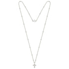 Cross Necklace with Beaded Chain (SN218B)