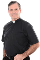 Men's 100% Cotton Clerical Shirt - Short Sleeve