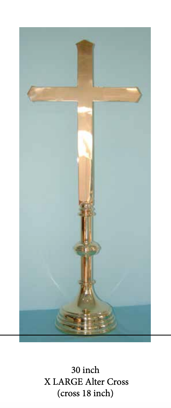 Polished Brass Altar Cross