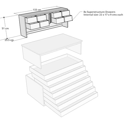 Oak Veneer Vestment Press Superstructure