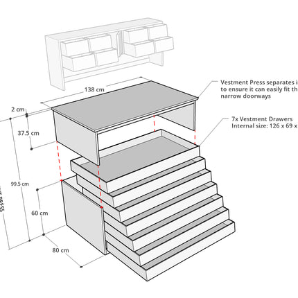 Oak Veneer Vestment Press