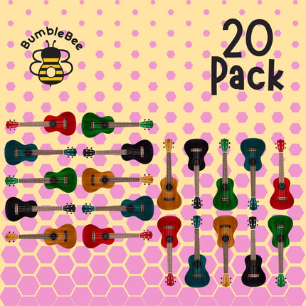 Bumblebee Wooden Concert Ukulele - 20 Pack