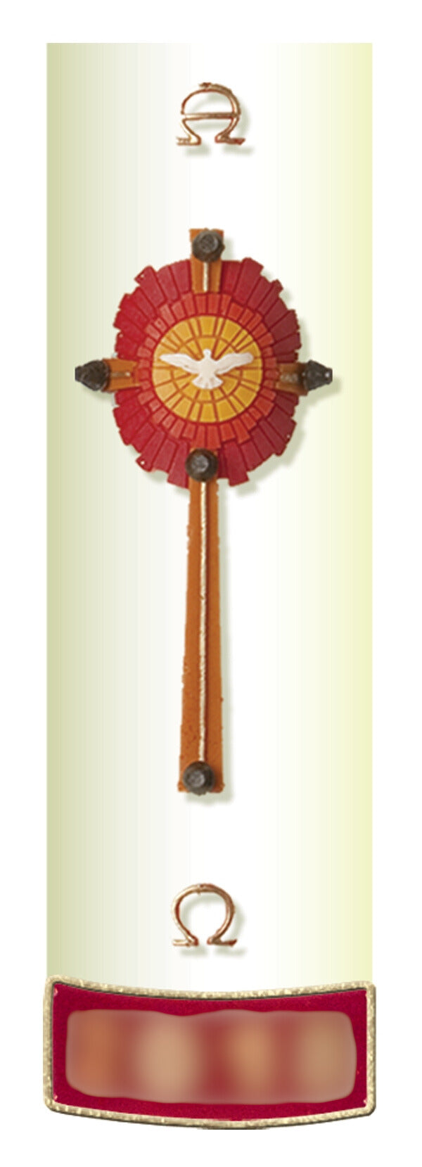 Wax Relief Dove On Cross