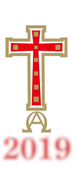 Candle Transfer - Red And Gold Cross Square Pattern