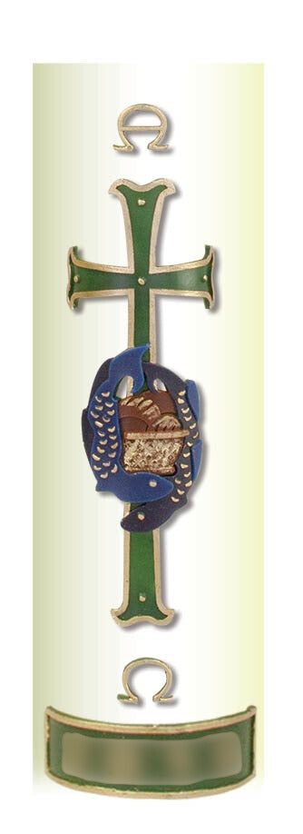 Wax Relief - Loaves & Fish With Green Cross