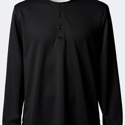 Long sleeve clerical polo shirt detail