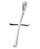 Silver Cross Pendant with Cubic Zirconia Bale (H4407/C)