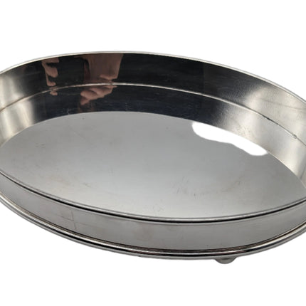 Silver Oval Cruet Tray 10" x 7"