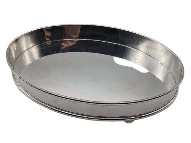 Silver Oval Cruet Tray 10" x 7"