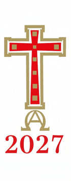 Candle Transfer Red and Gold Cross Square Pattern 2027