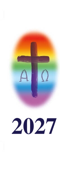 Candle Transfer Rainbow Cross 2027