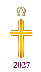 Candle Transfer Gold Line Cross 2027