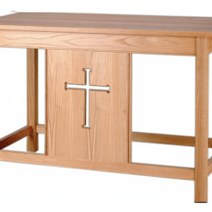 Communion Table with Cut Out Cross