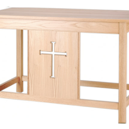 Communion Table with Cut Out Cross