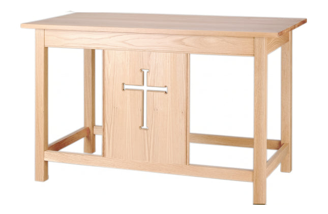 Communion Table with Cut Out Cross