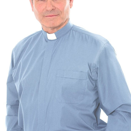 Clerical shirt - Mid Blue