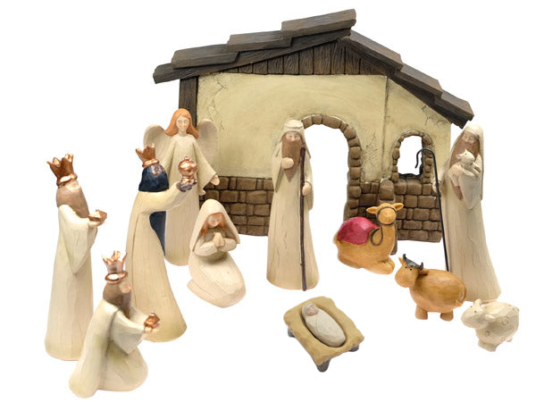 Traditional 11 Piece Nativity Set