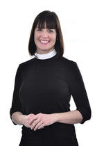 Women's Clerical Blouse - Black