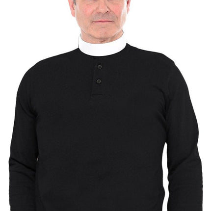 Dual collar clerical polo with neckband collar