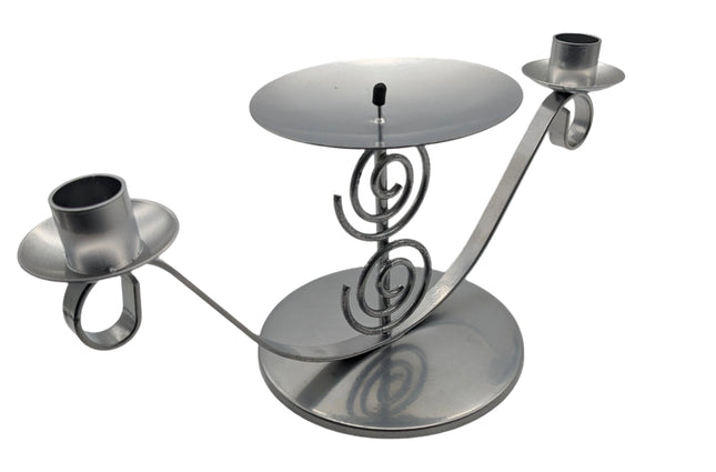Silver Spiral Candle Holder