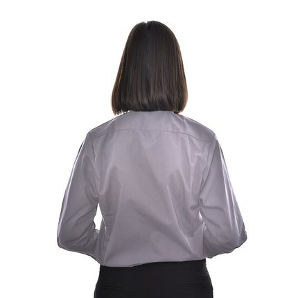 Woman's Clerical Long Sleeve Shirt - 1in Slip In Collar