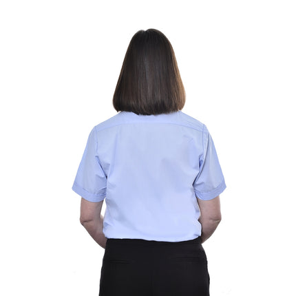 Woman's Clerical Short Sleeve Shirt - 1in Slip In Collar