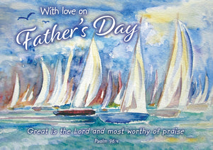 Fathers Day - Boats Postcard - 20 PkFathers Day - Boats Postcard - 20 Pk