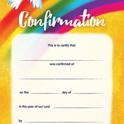 Dove - Confirmation CertificateDove - Confirmation Certificate