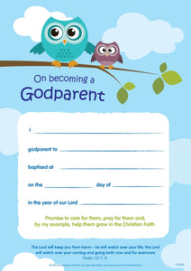 Owl - Godparent CertificateOwl - Godparent Certificate