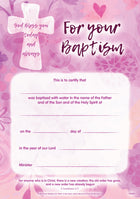God Bless You - Baptism Pink CertificateGod Bless You - Baptism Pink Certificate
