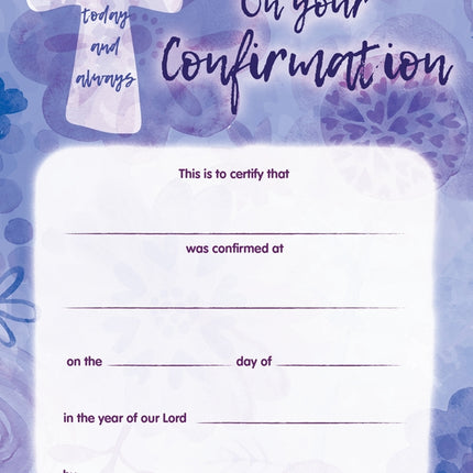 God Bless You - Confirmation CertificateGod Bless You - Confirmation Certificate