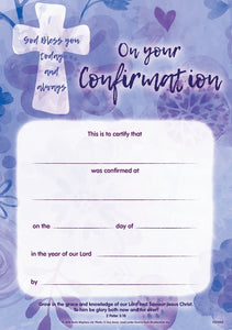God Bless You - Confirmation CertificateGod Bless You - Confirmation Certificate