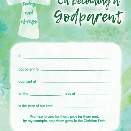 God Bless You - Godparent CertificateGod Bless You - Godparent Certificate