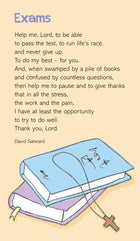 Prayer Card - ExamsPrayer Card - Exams