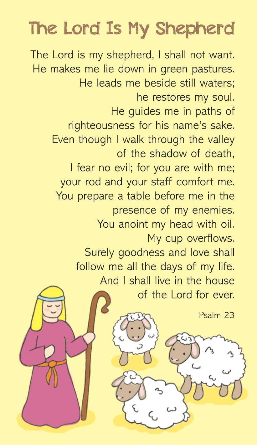 Prayer Card - The Lord Is My ShepherdPrayer Card - The Lord Is My Shepherd