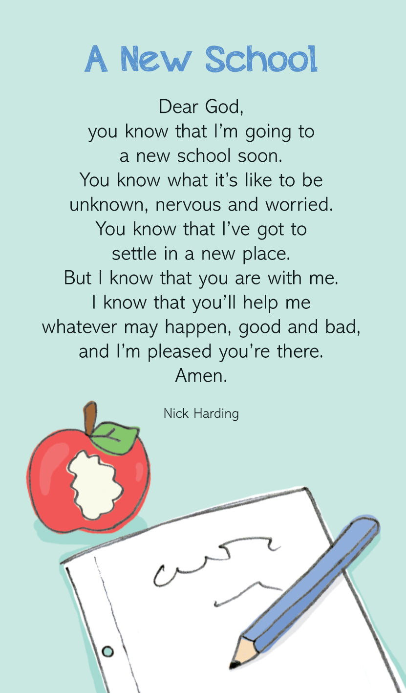 Prayer Card - A New SchoolPrayer Card - A New School