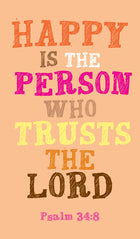 Prayer Card - Happy Is The PersonPrayer Card - Happy Is The Person