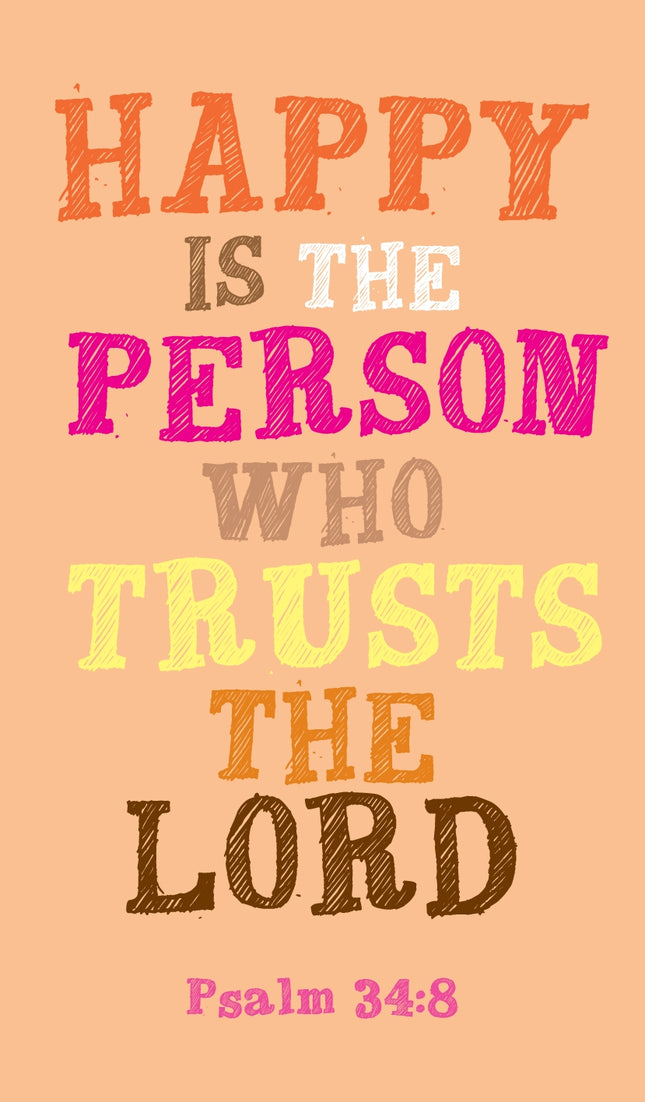 Prayer Card - Happy Is The PersonPrayer Card - Happy Is The Person