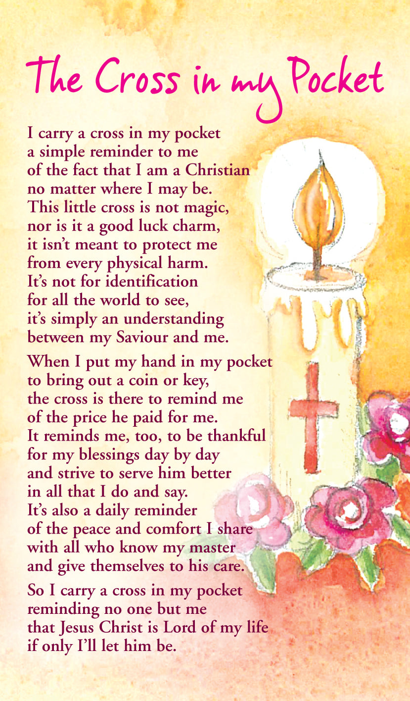 Prayer Card - The Cross In My PocketPrayer Card - The Cross In My Pocket