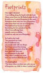 Prayer Card - FootprintsPrayer Card - Footprints