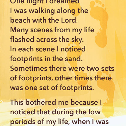 Prayer Card - FootprintsPrayer Card - Footprints